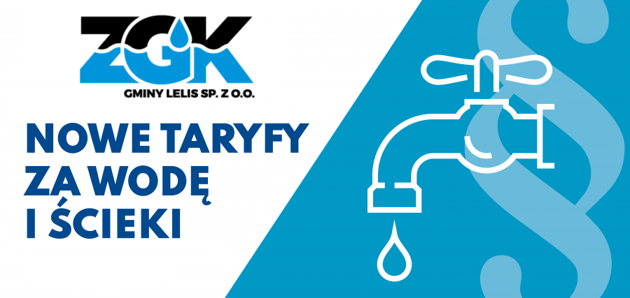 Baner nowe taryfy za wodę i&nbsp;ścieki