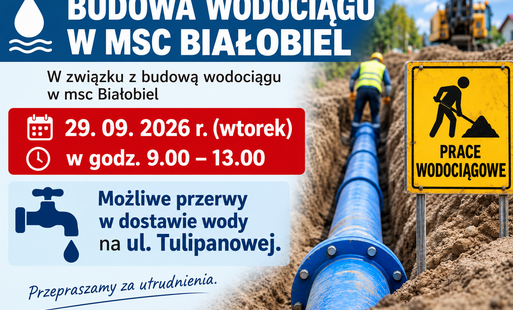 PRZERWY W DOSTAWIE WODY - 29.09.2026 r.