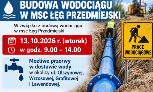 PRZERWY W DOSTAWIE WODY - 13.10.2026 r.